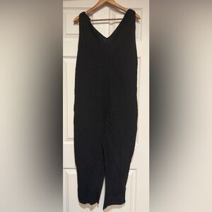 Casual Black Women Jumpsuit Romper Overalls Trendy Stylish Lady XXL